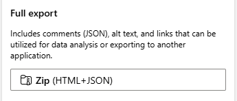 Full Export Option