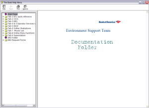 Help Menu for BAC Environment Team